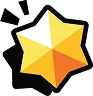 Het gouden sterpictogram dat prestaties of beloningen symboliseert in Brawl Stars